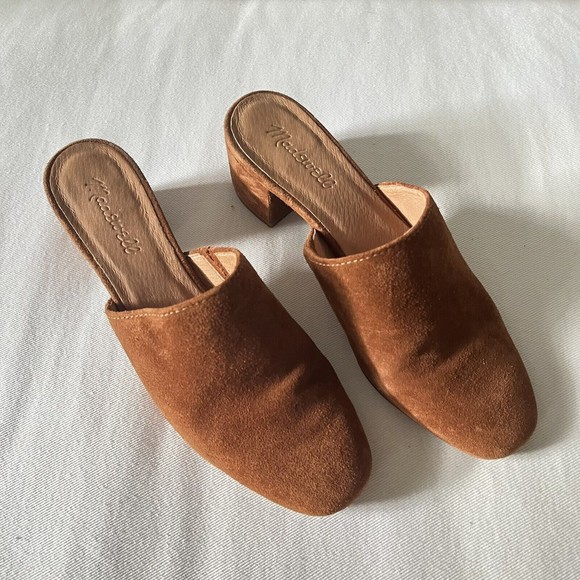 Madewell The Ruby Clog Suede Camel Brown - Picture 5 of 9